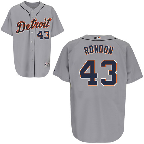 Bruce Rondon #43 mlb Jersey-Detroit Tigers Women's Authentic Road Gray Cool Base Baseball Jersey